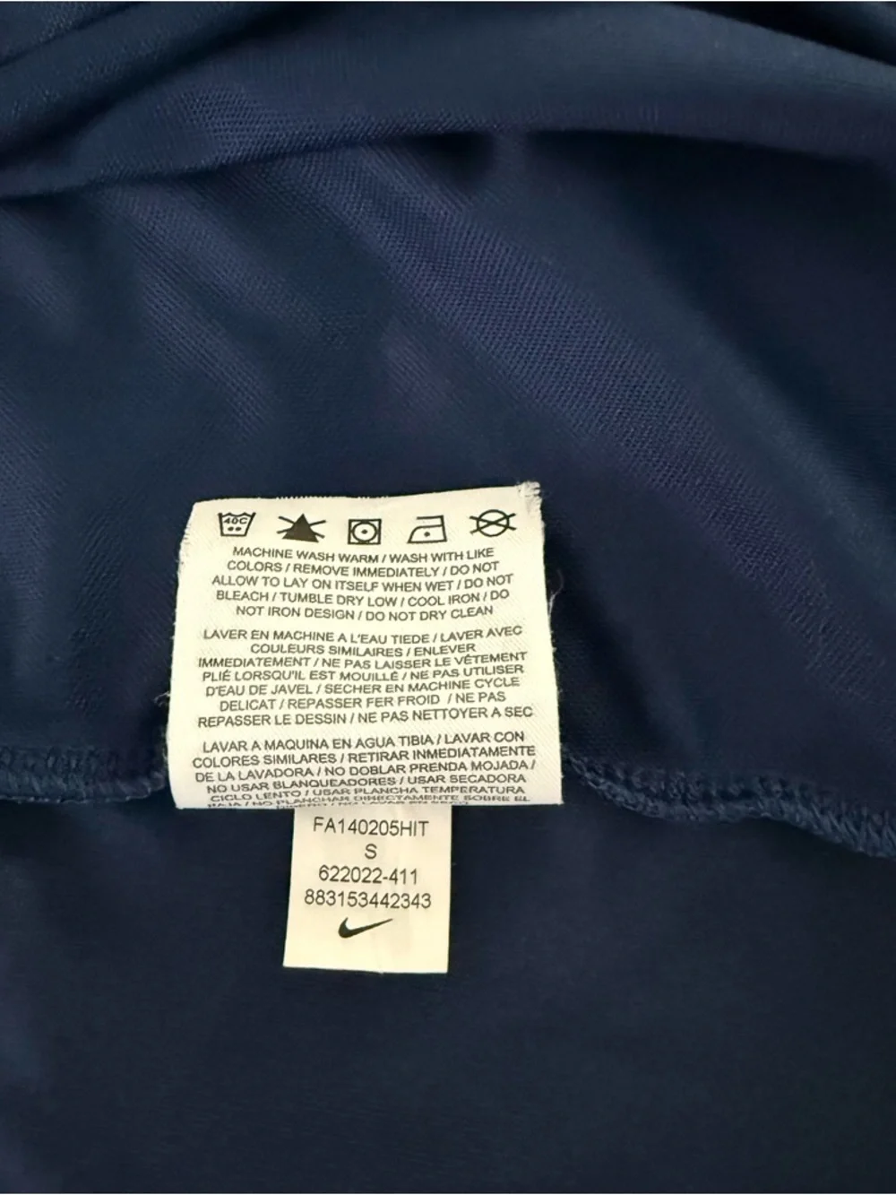 NIKE Womens Soccer Jersey Shirt 588408-411 Dri-Fit Blue/Red Size Small - Picture 5 of 6